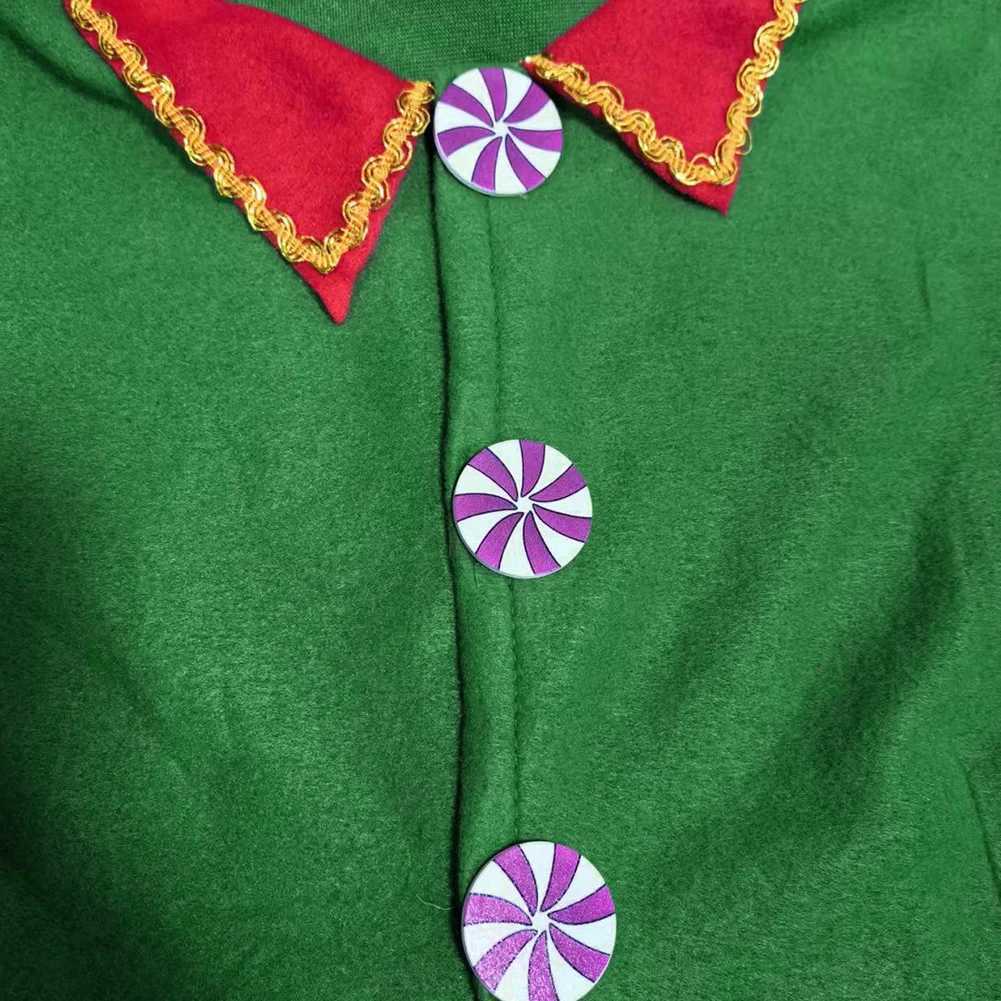 Christmas Family Costume Game Set Santa Claus Green Elf Costume Role Playing Carnival Costume Christmas Party Set Parents and Children W241008