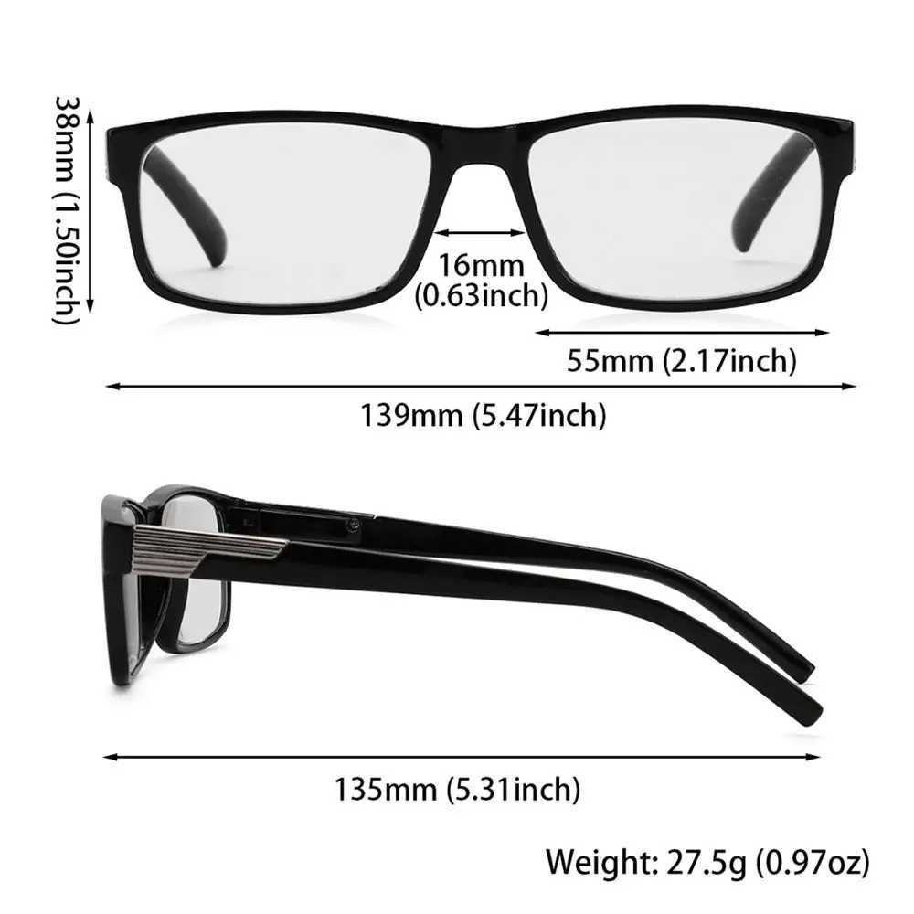 Fashion Rectangular Frame Presbyopia Reading Glasses Women Men HD Anti Radiation Spring Hinge Readers Eyeglasses Vision CareX241008