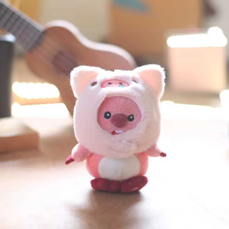 15CM Cartoon Little Beaver Ruby Pendant Plush Toy Doll Bag Pendant Keychain Doll Shapeshifting Beaver Plush KeychainsX241008