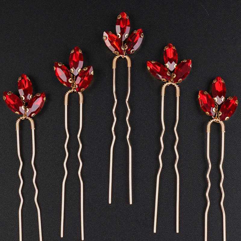 5 Rhinestone Small Simple Bridal Hair Clips Silver Bridal Hair Accessories for Women and Girls Wedding Hair W241007