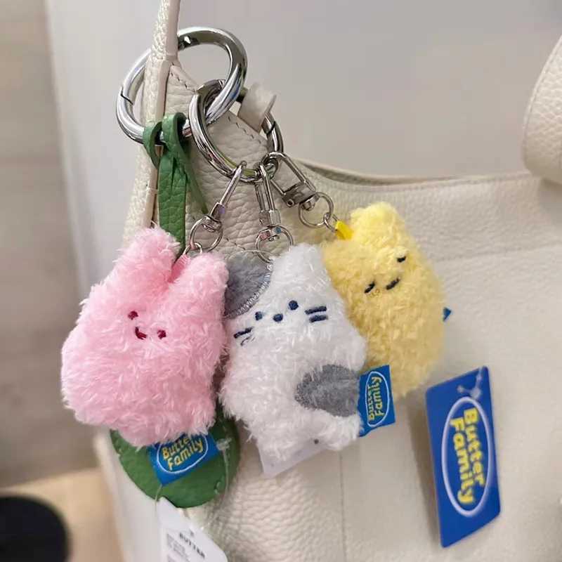 7cm butter rabbit cutting keychain anime plush toy stuffed animal soft plush childrens gift doll BirtayXJ250409