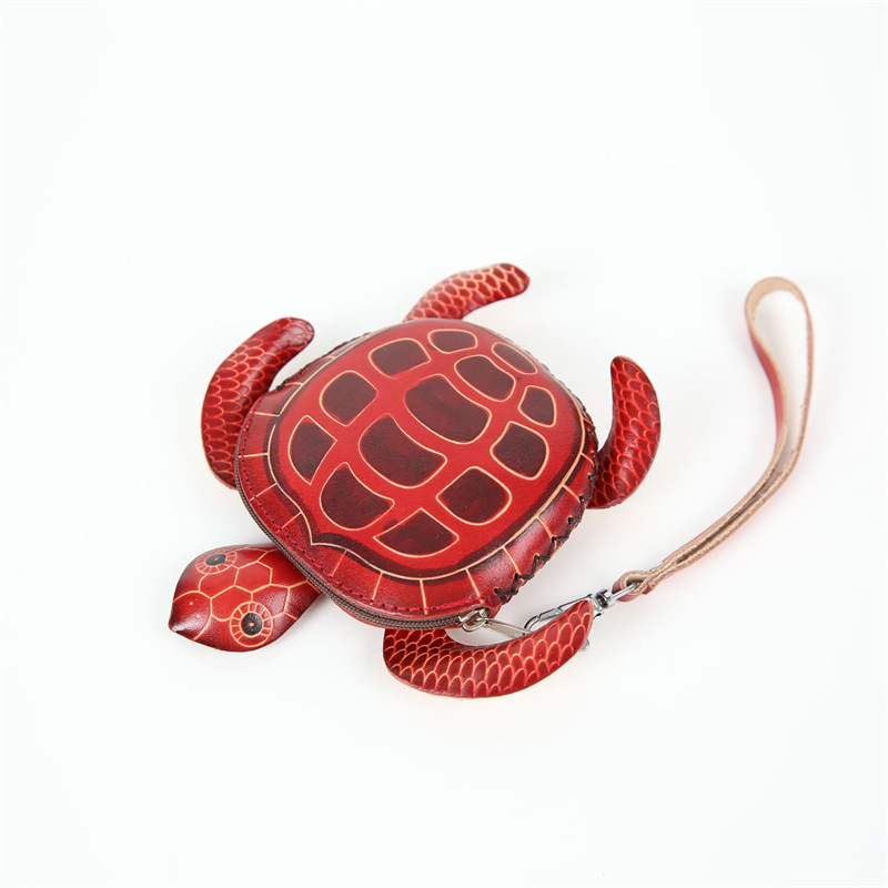 Coin Purse Green Turtle Shaped Wallets Women's Travel Zipper Handbag for Coins Keys and Small Accessories Daily Use
