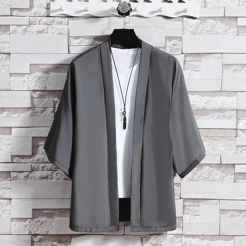 Chinese style mens cardigan wool sweater loose and casual fashionable street style high-quality and top-notch Chinese retro Tang style mens ice silk s