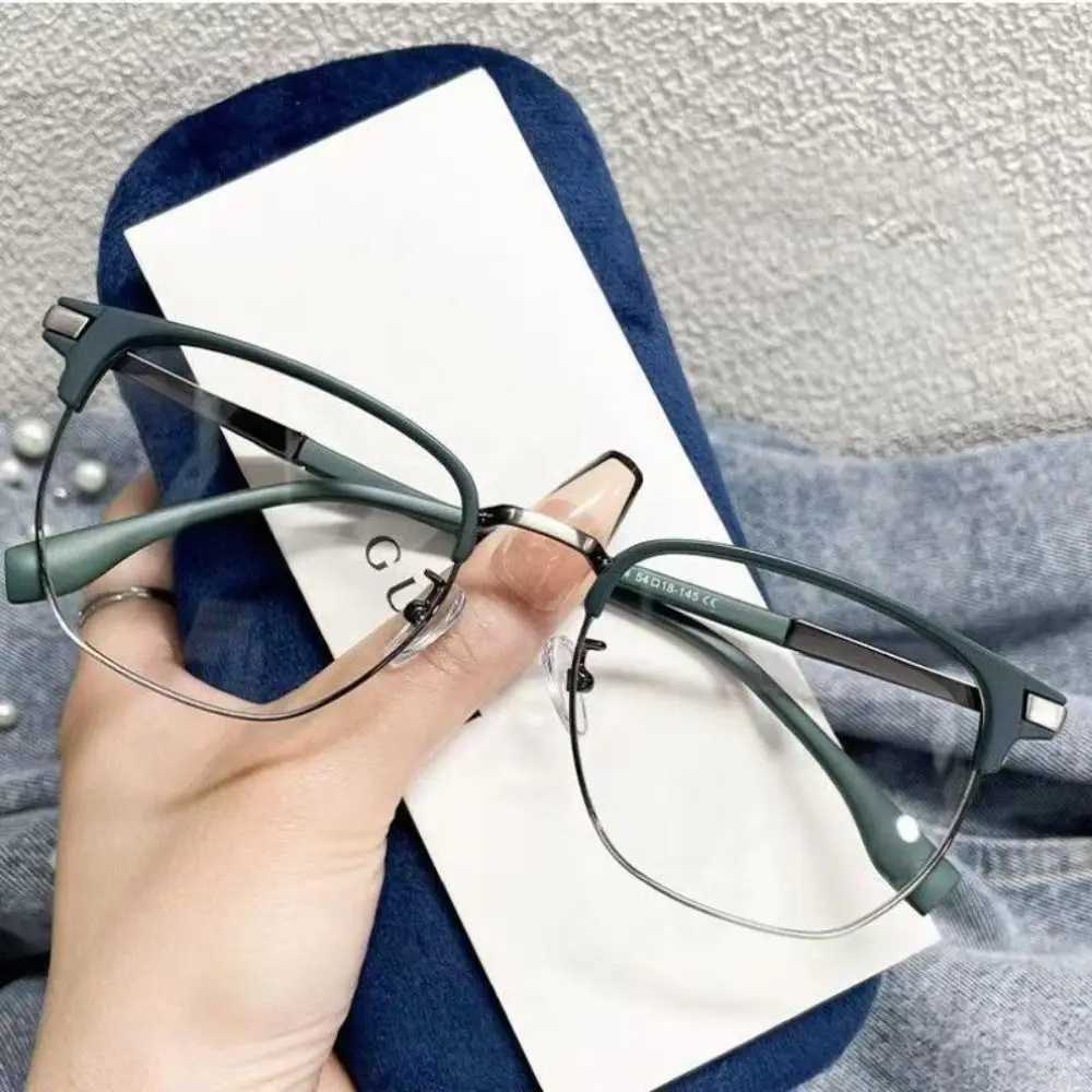 New Fashion Anti Blue Light Glasses Women Men Retro Half Frame Flat Glasses Female Eyeglass Ultra Light Anti UV EyewearX22354