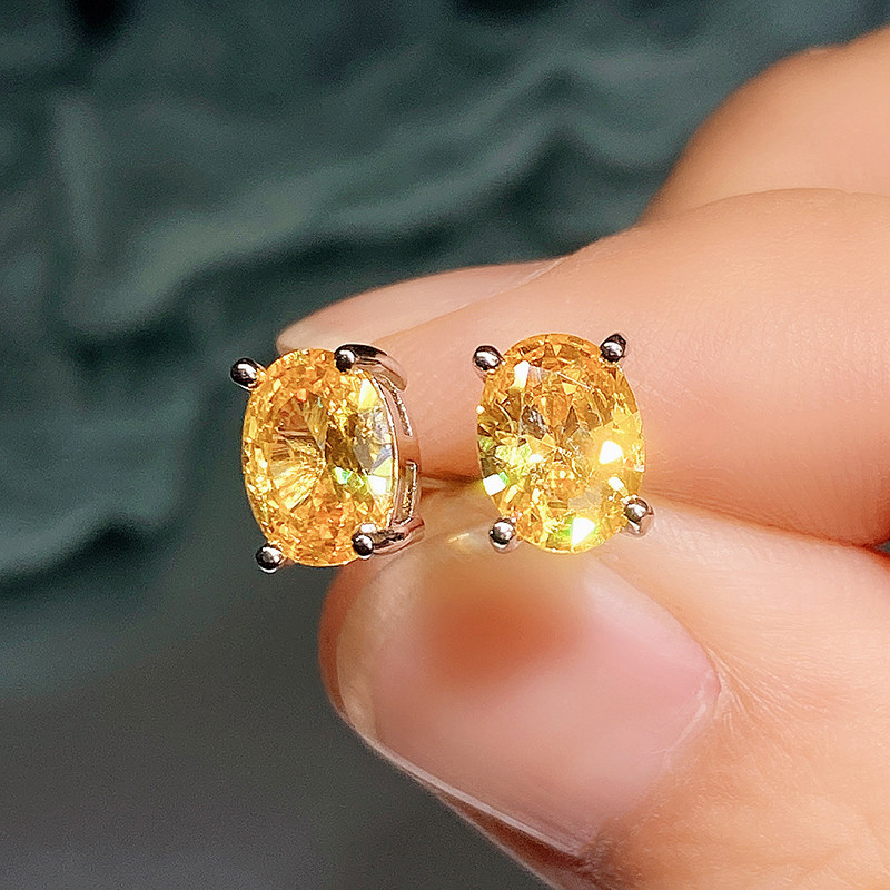 Choucong Drop Ship Stud Earrings Moissanite Solitaire Simple Fashion Jewelry 925 Sterling Silver Gold Fill Women Wedding Oval Diamond Earring Gift
