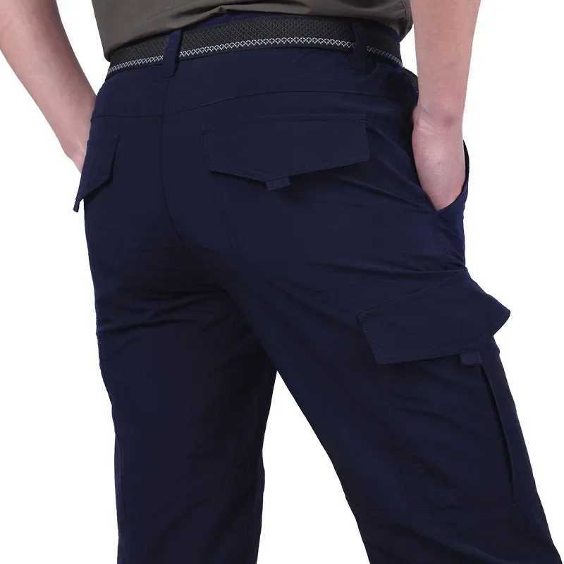 2024 Training Summer Multiple pockets Long Trousers Male Waterproof Quick Dry Cargo Camping Overalls Tactical Pants Breathable X241008