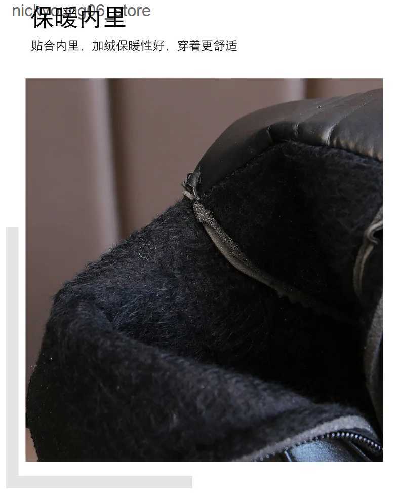 Boots Little Girl Rivet Kids Shoes 2020 Girlish Winter Snow Leather Boot Child Sneakers For Teenage 3 4 5 6 7 8 11 12 13 Years L240910