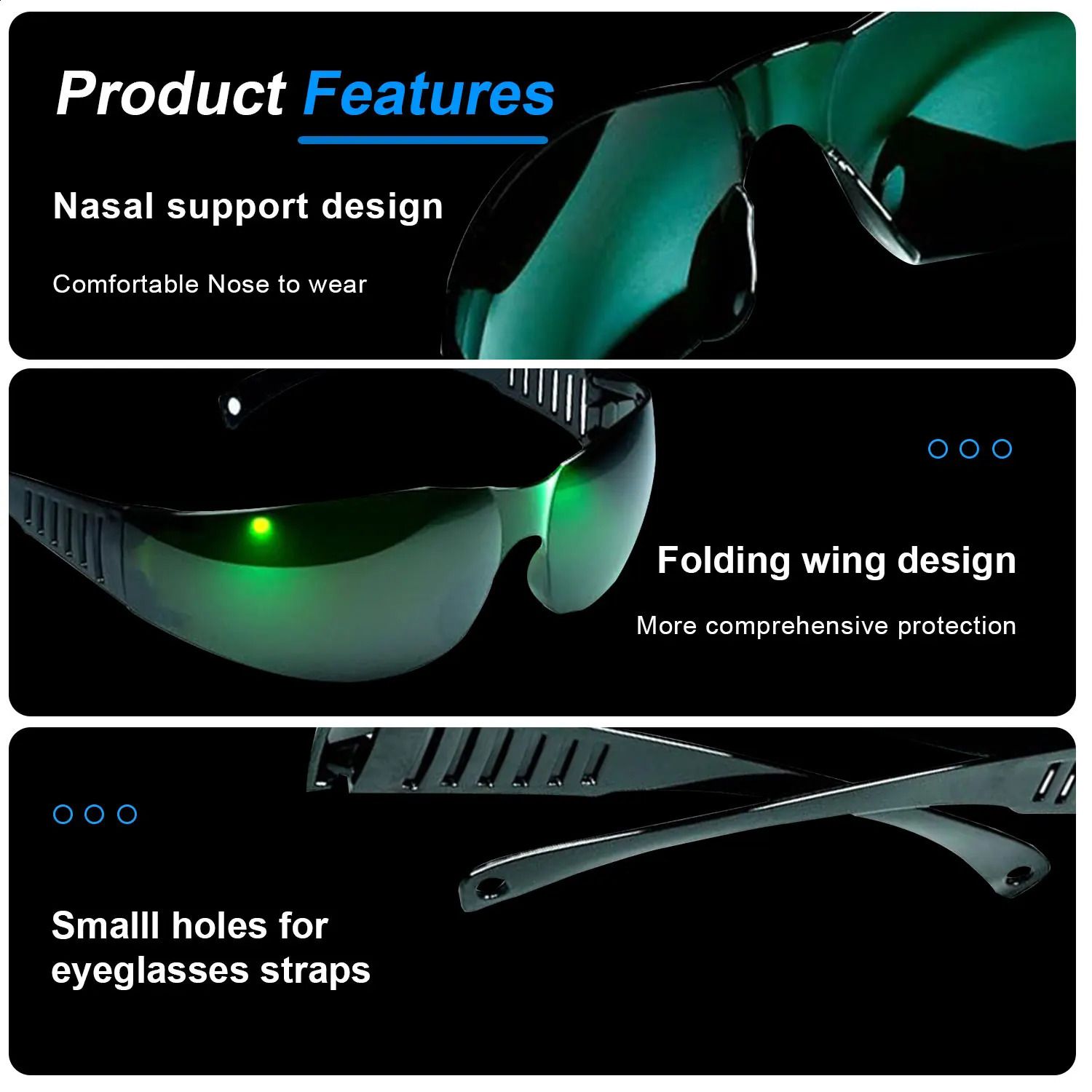 Goggles Laser Safety Eyewear Welding Glasses 532 1064 755 808nm Beauty Hair Removal Diode IR IPL ND YAG Infrared X-Ray Radiation 241007