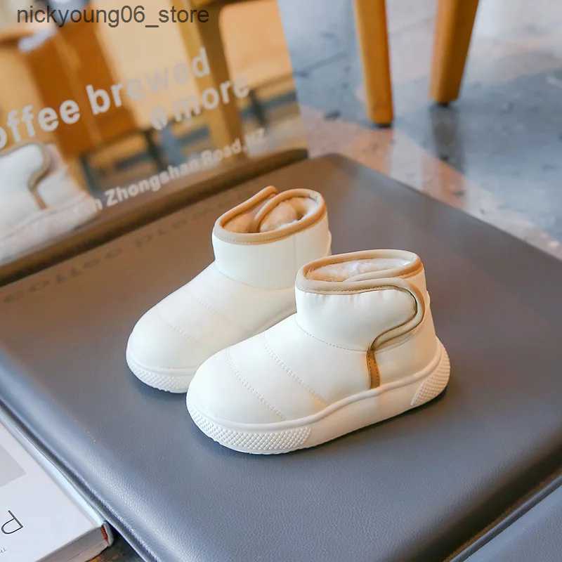 Boots Children Snow Boot Winter Shoe for Girl Kid Plush Insulation Cotton Shoe Fashionable Ankle Boot Thick Cotton Boot Bota Para Nia L240910
