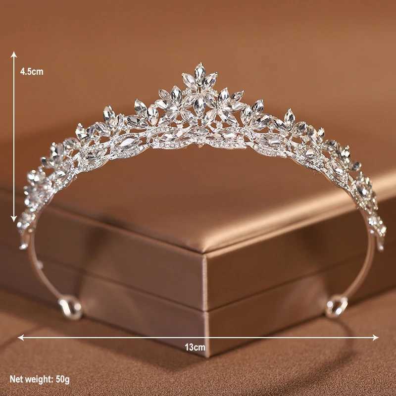 Itacazzo Bridal Headwear Silver Womens Fashion Wedding Crown Birthday Tiaras W241007