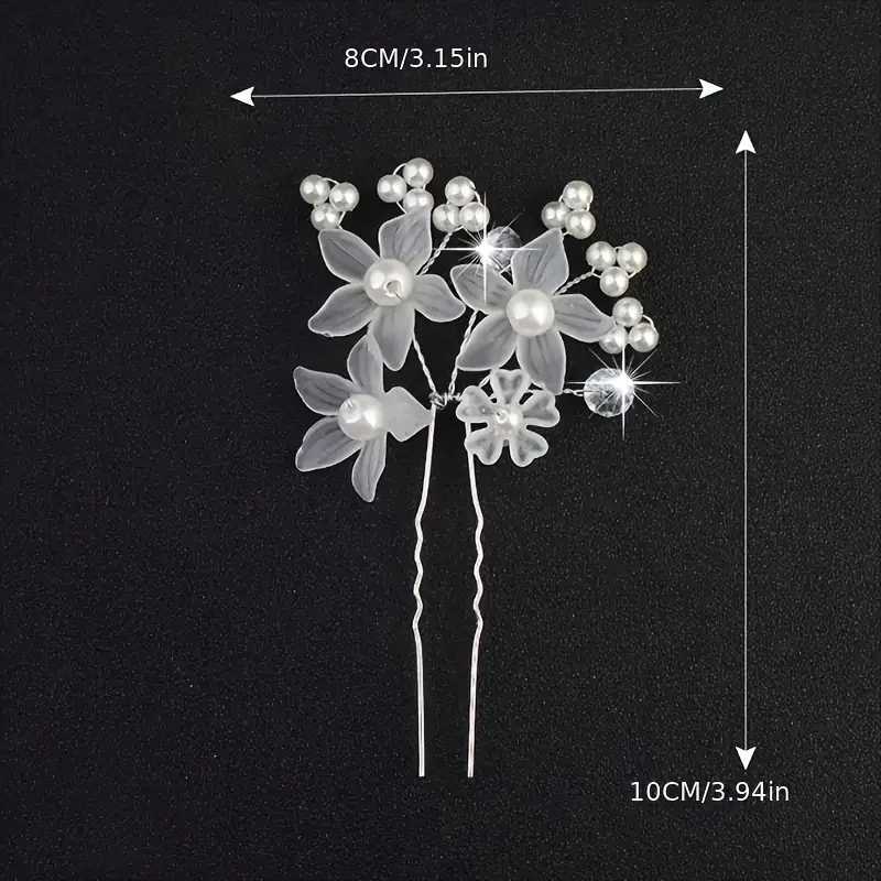 Fashion crystal pearl rhinestone hair clip female bride hair clip party wedding hair clip jewelry W241007