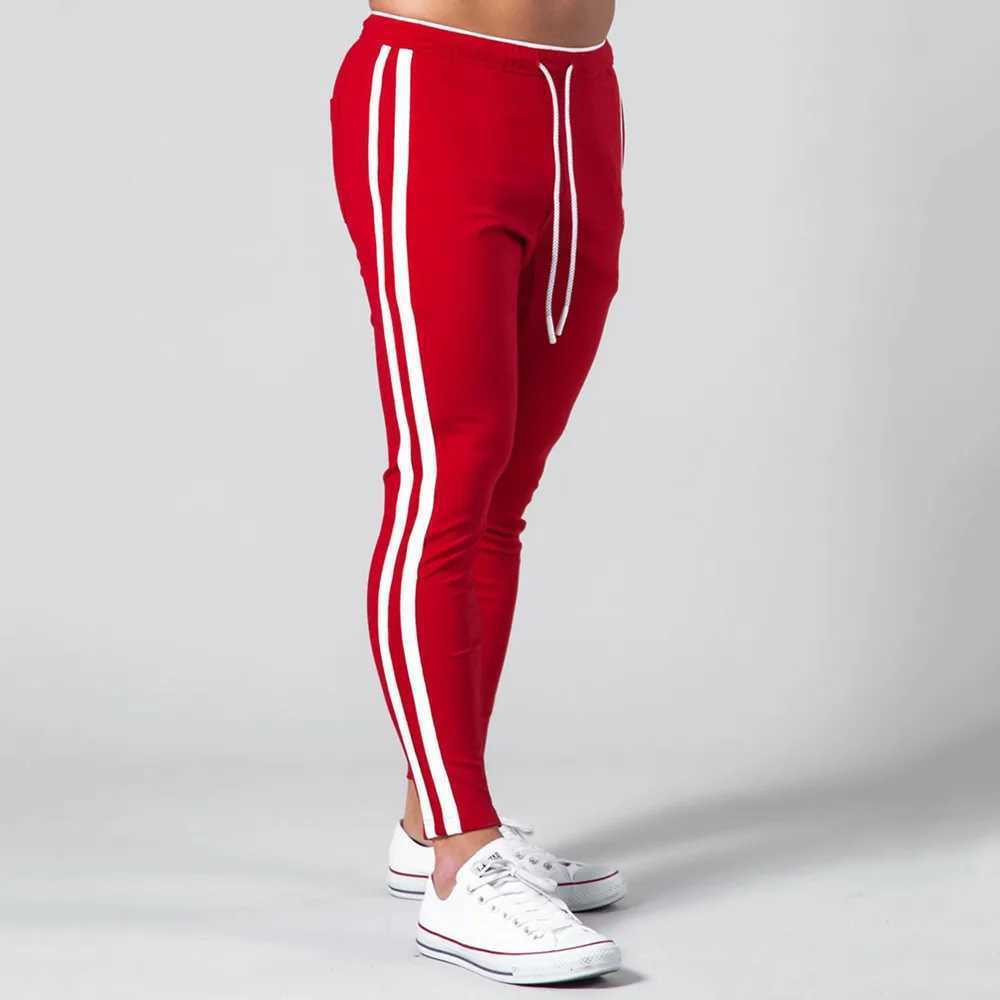 Red Joggers Workout Cotton Sportswear Trousers Autumn Male Gym Fitness Crossfit Trackpants Sweatpants Men Skinny Casual PantsX241008