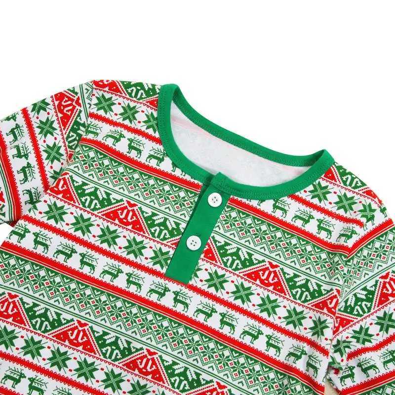 Christmas Parent Child Clothing Three Couple Family Set Cartoon Printed Christmas Deer Long Sleeve+Pants Pajama Casual Set W241008