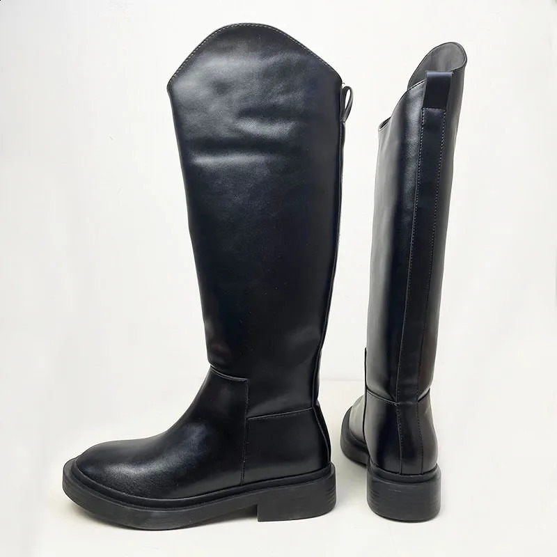 Winter Autumn Women 2024 Knee High Boots Fashion Low Heels Shoes Female Slip On Casual Ladies Long Western 240924 4