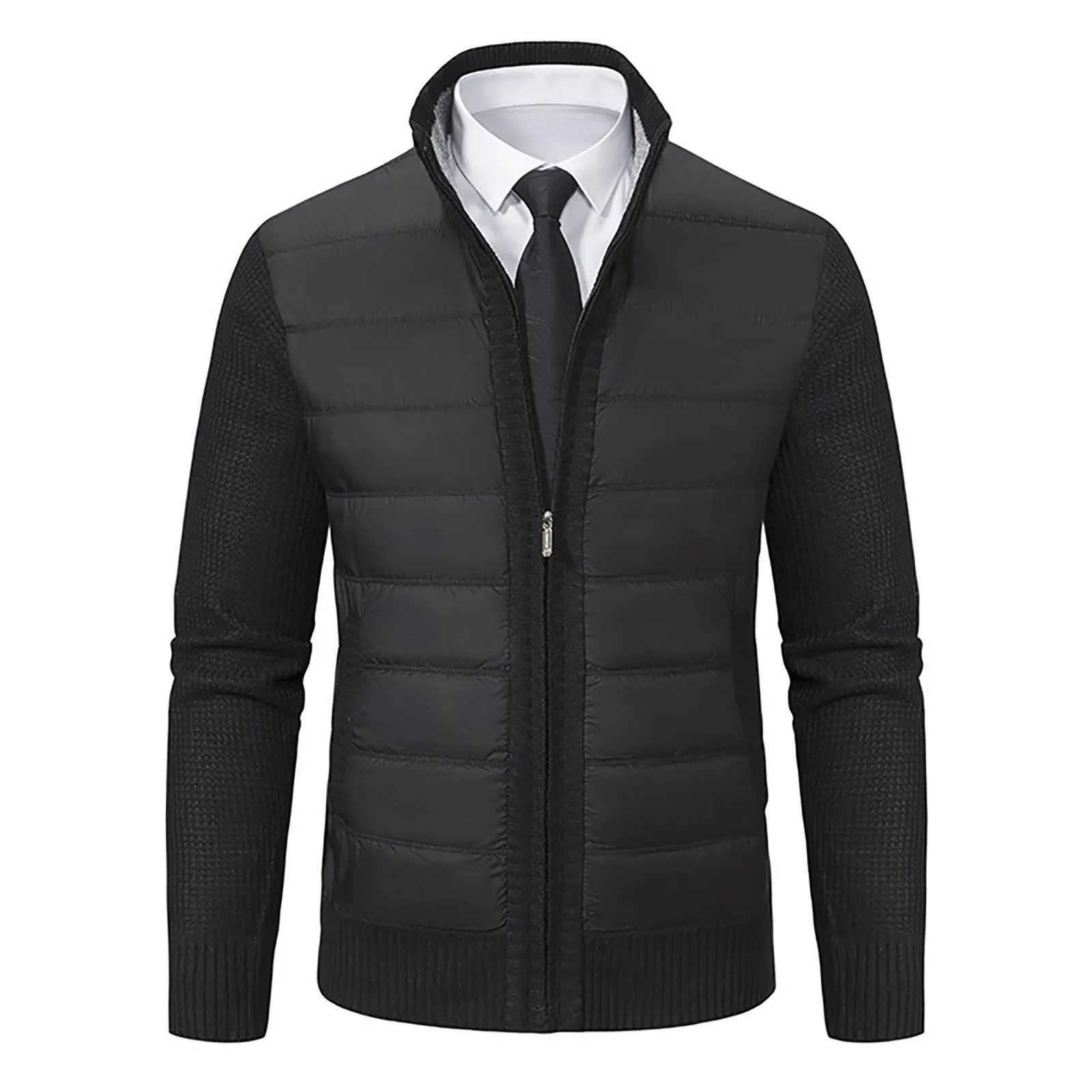 Hot MenS Jacket Casual Vintage Lightweight Classic Zipper Coat Fashion Cold Weather Coldproof Warm Overcoat Winter Men ClothesXJ241008