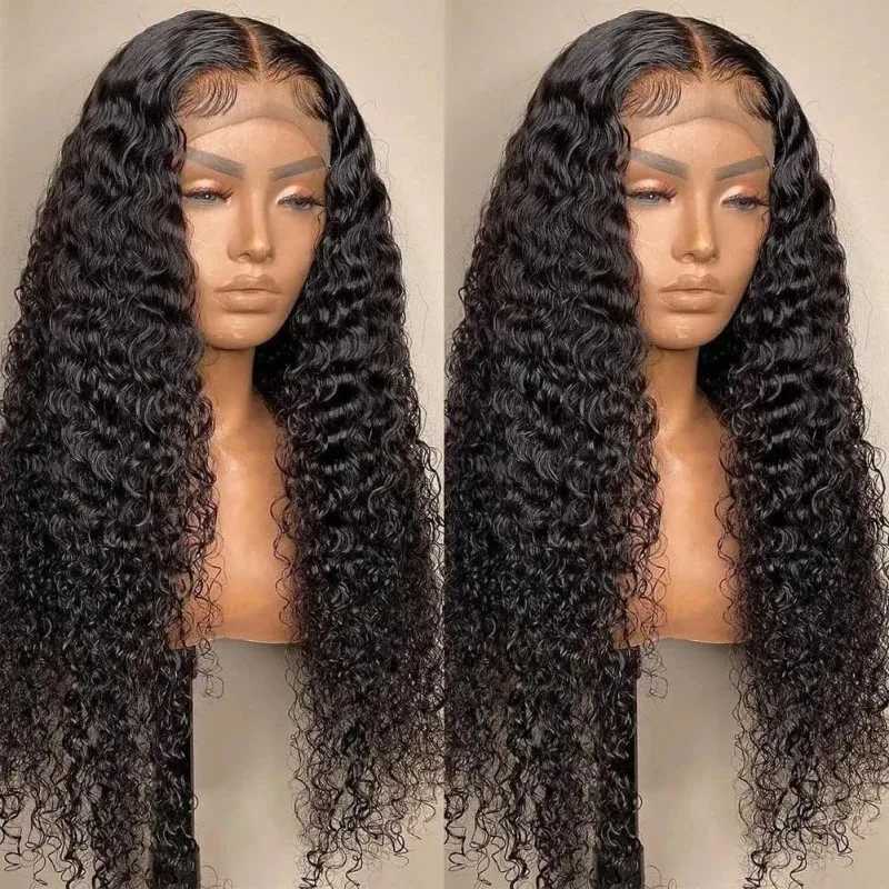 Synthetic Hair Wigs Brazilian Deep Wave Frontal Wig 360 Lace Frontal Curly Hair Wigs Preplucked Wig For WomenXJ241008