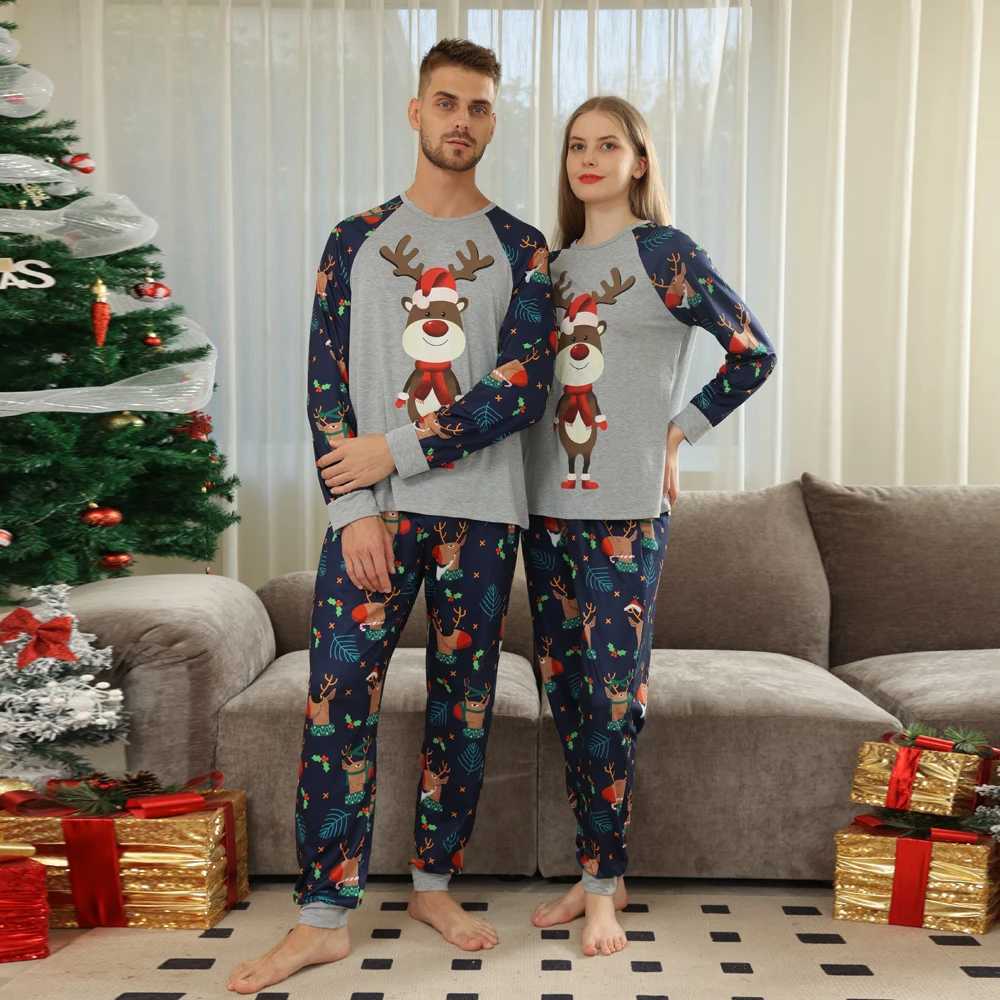 Christmas matching set suitable for familiescouplesbabies boys and girls soft and cute 2piece sleepwear set Christmas appearance adult and childrens c