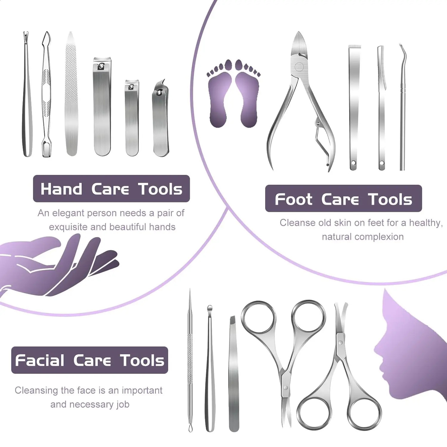 15 pieces of stainless steel nail clippers cutting machines trimmers earplug beauty kits ergonomics nail clippers push nail tool sets with Bla 240927