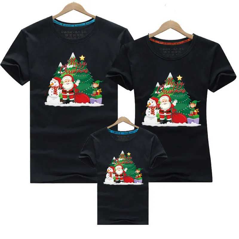 Christmas Family TSH irt Matching Clothing Fun New Christmas Mom Dad Child Me Baby Clothing Mom Daughter Son Girl Boy Clothing W24100813
