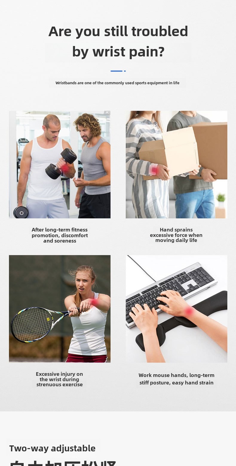 Breathable Dual Support Sports Wrist Guard - Pressurized Fitness Protector with Thin Design