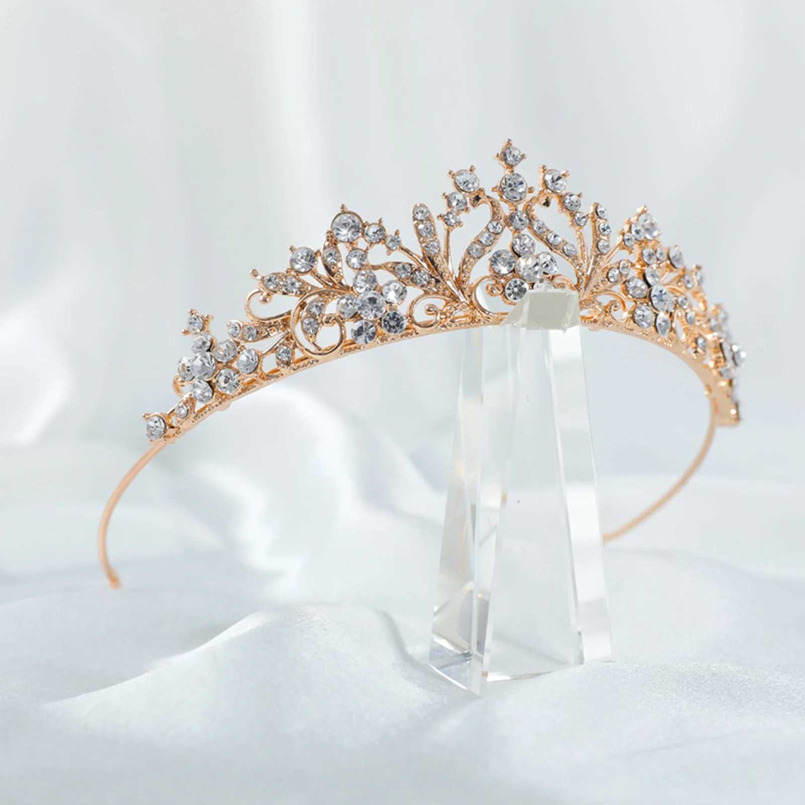 Sparkling Rhinestone Tiaras and Crown Bridal Hair Accessories Sparkling Crystal Headbands Hair Noiva Jewelry W241007