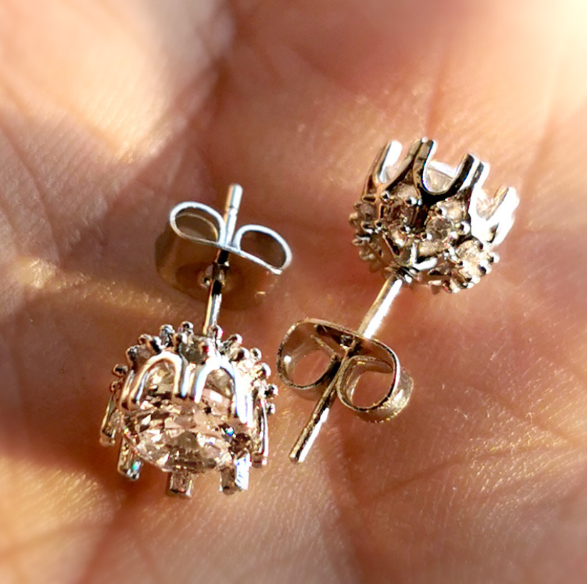 Top-Selg Stud Earrings: Simple Elegant Sterg Sier, 5A Cubic Zirconia, Perfect for Weddings & Parties