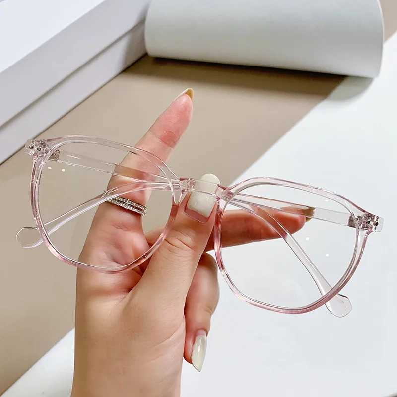 Transparent polygon Computer Glasses Frame Women Men Anti Blue Light Eyewear Blocking Glasses Optical Spectacle EyeglassX241008
