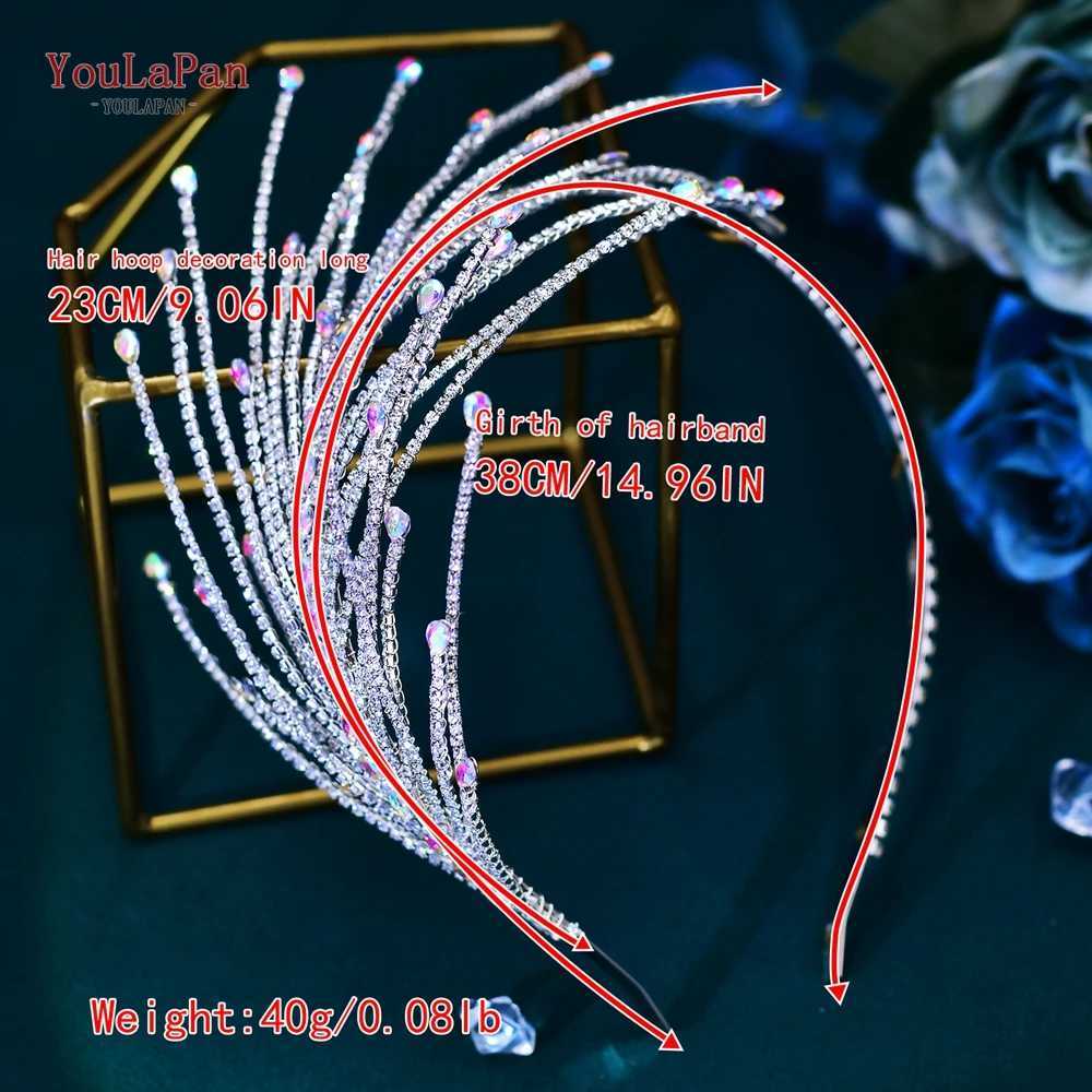 YouLaPan Rhinestone Wedding Headband for Brides Handmade Crystal Womens Hair Party Wedding Hair Accessories Headband HP628 W241007