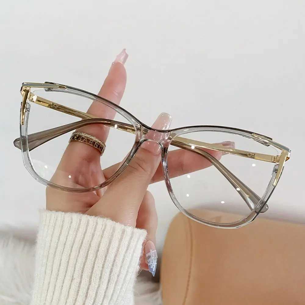 2024 Fashion Cat Eye Eyewear Computer Glasses Frame Women Men Anti Blue Light Blocking Glasses Optical Spectacle EyeglassX241008