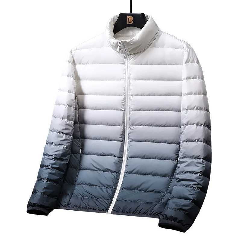 2023 lightweight Down jacket mens short autumn and winter top white duck down winter warm coat large mens clothingXJ241008