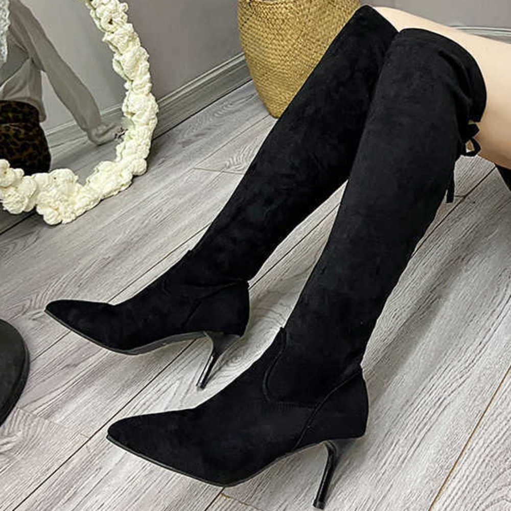 Martin Boots Autumn Winter Look Slim Over Knee Fashion Boots Womens Long Stretch Boots Large Womens Boots Women Shoes 240826