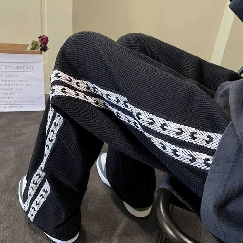 Mens Sweatpants Grey Trousers Wide Leg Man Sweat Pants Straight Baggy Slacks Summer Tracksuit Bottoms Stylish 2025 New InX241008