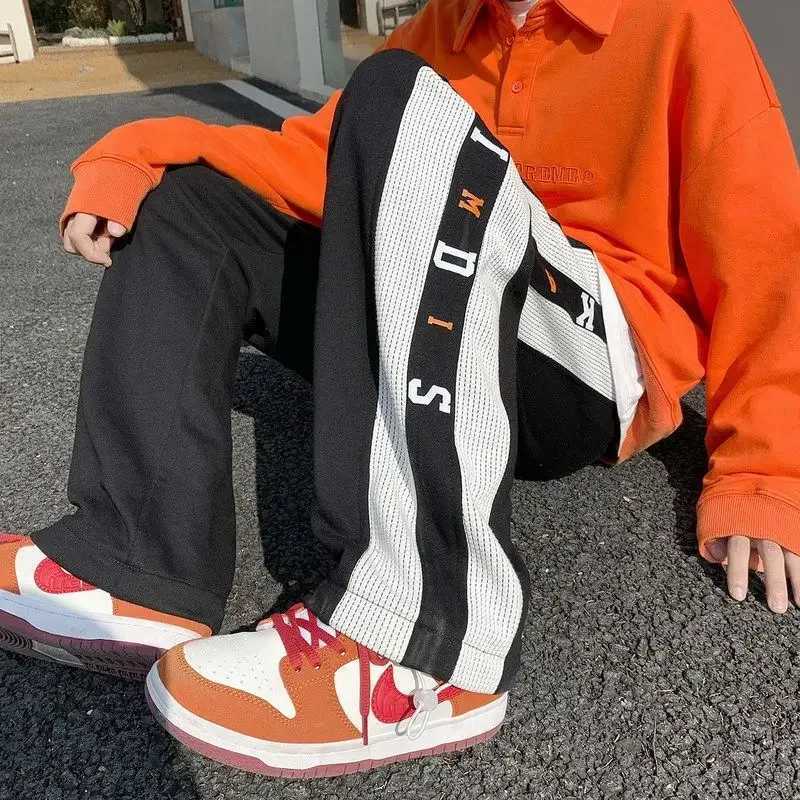 Mens Sweatpants Wide Leg Man Sweat Pants Hip-hop Trousers Straight Slacks Korean Style New Items In Summer Stylish Baggy Y2kX241008