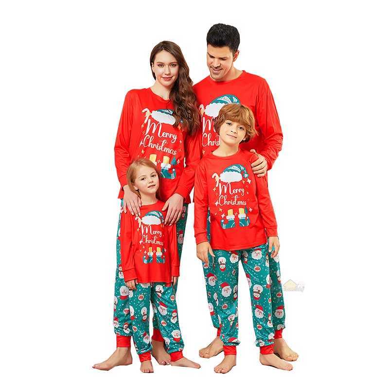 2024 New Christmas Family Set Matching Pajamas Adult and Childrens Pajamas Set Baby Diapers Casual Pajamas Family Appearance W241008