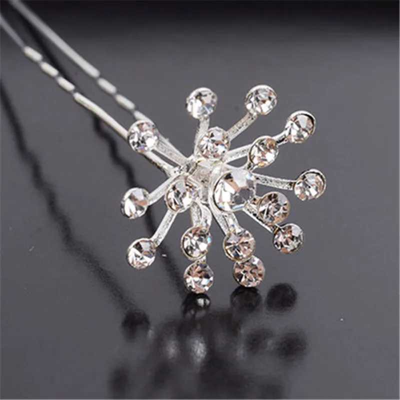 Bridal hair accessories rhinestone flower crystal hair clip vintage Pave hair clip womens wedding party hair clip W241007