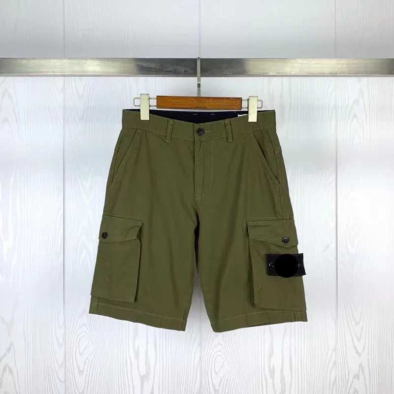 2023 New Classic Cuff Embroidered Loose Casual Cargo Shorts Mens Military Side Zipper Pocket Shorts Mens ShortsW240713