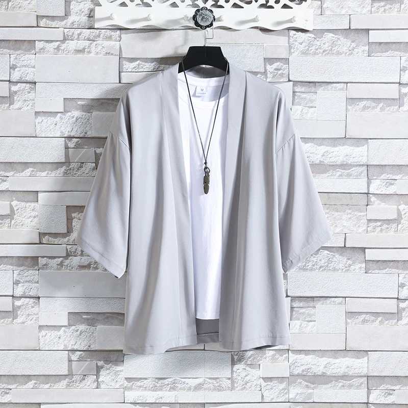 Chinese style mens cardigan wool sweater loose and casual fashionable street style high-quality and top-notch Chinese retro Tang style mens ice silk s
