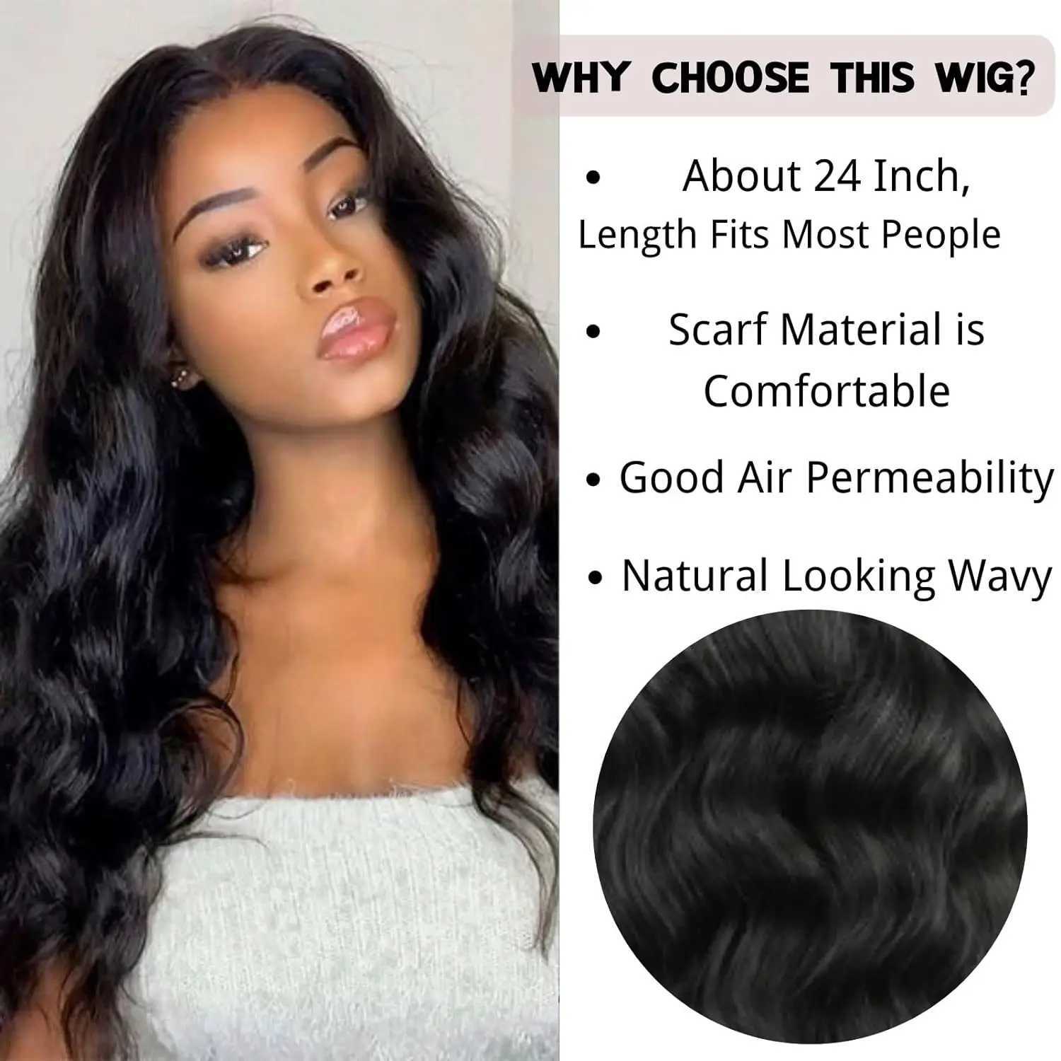 30 Inch V Wig Body Wave Synthetic U Wigs For Women Full Head Clip In Hair Natural Black No Leave Out Thin Part Wigxj241008