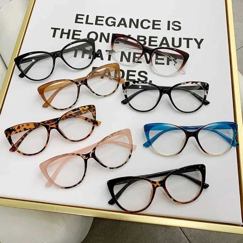 Glasses Women Retro Anti-Blue Light Cat Eye Frame Glasses Vintage Computer Eye Production Eyeglasses Classic Plain SpectaclesX241008