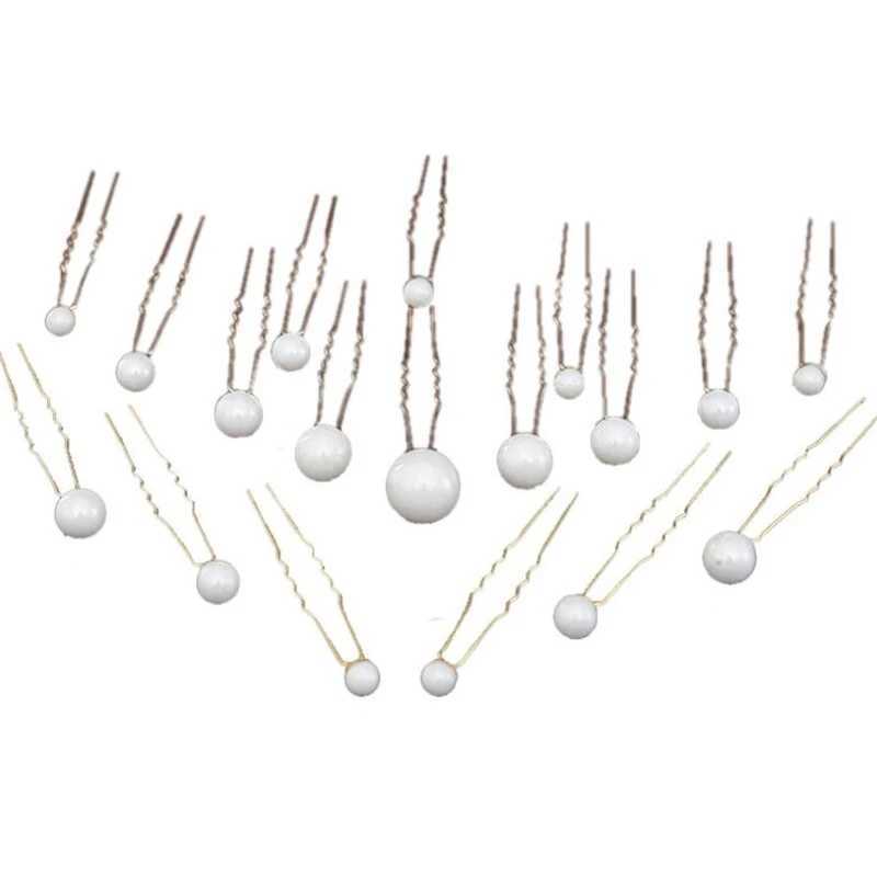 18 piece set of pearl hair combs bridal headpieces female beads wedding mainspring jewelry accessories W241007