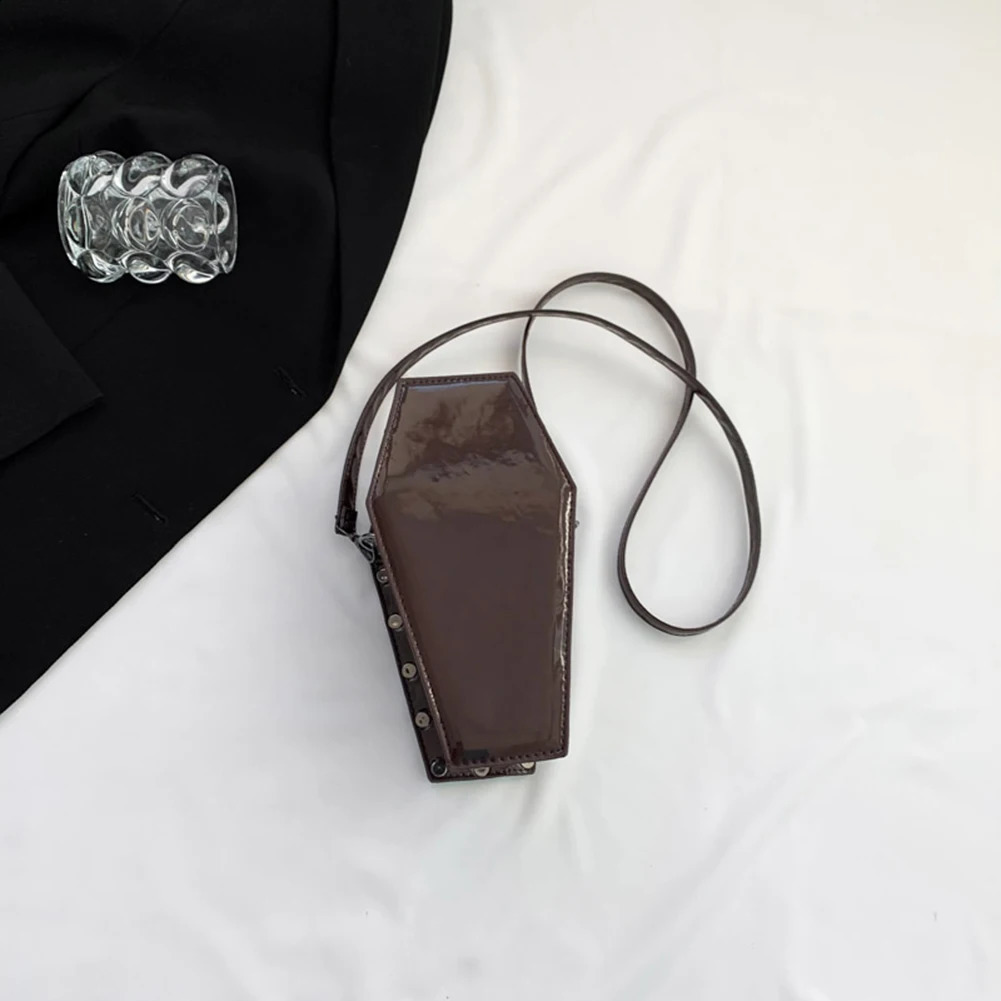 Womens Coffin Handbag Gothic Strap Adjustable Spider Bag Y2K Phone 241008