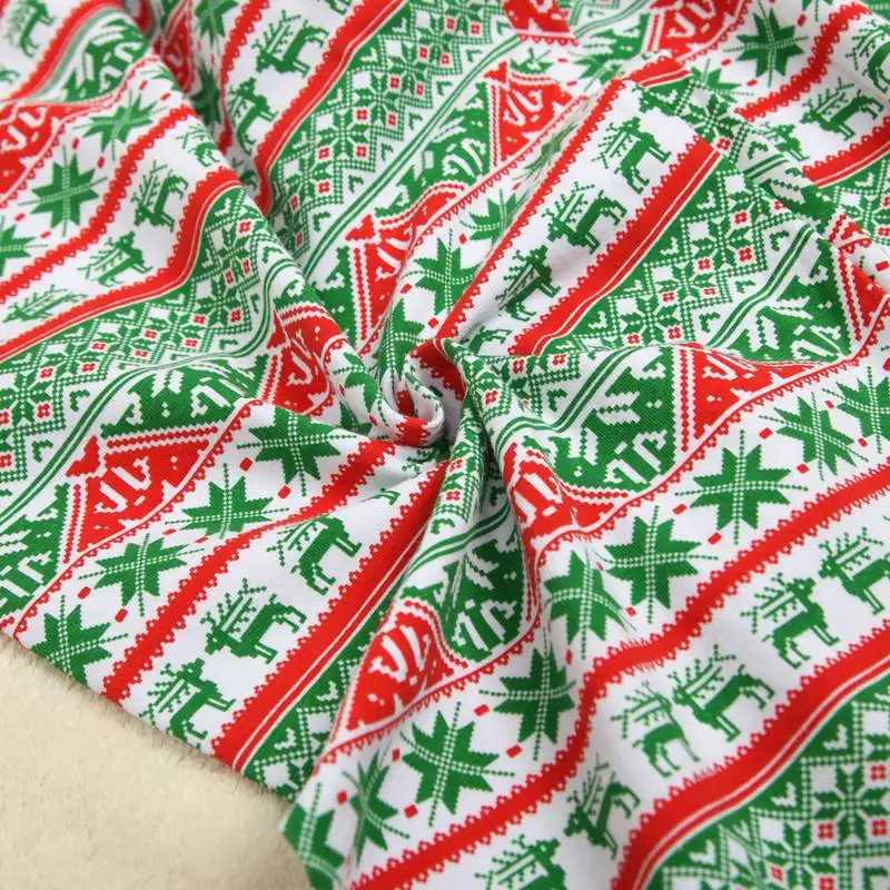 Christmas Parent Child Clothing Three Couple Family Set Cartoon Printed Christmas Deer Long Sleeve+Pants Pajama Casual Set W241008