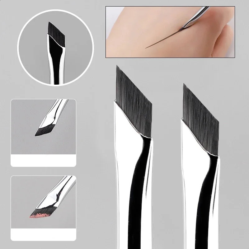 CNK 2/5Pc upgraded blade eyeliner brush ultra-thin fine angle flat angle eyeliner brush precise detail brush under the eyes 241008