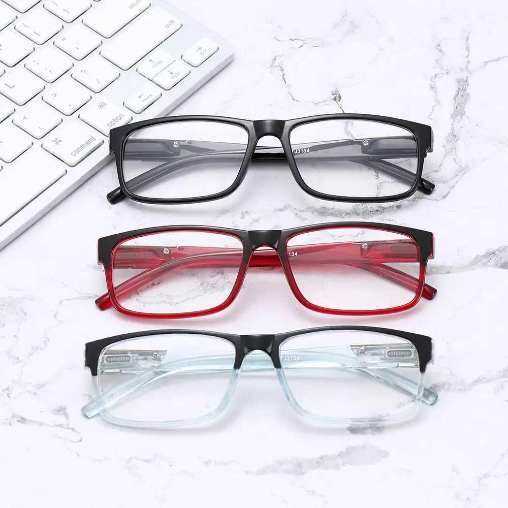 Fashion Rectangular Frame Presbyopia Reading Glasses Women Men HD Anti Radiation Spring Hinge Readers Eyeglasses Vision CareX241008