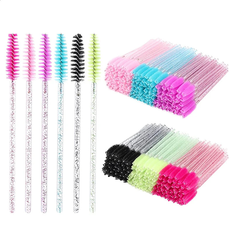 Wholesale eyelash extension crystal eyelash brush disposable eyelash brush and eyelash comb makeup brush 241008