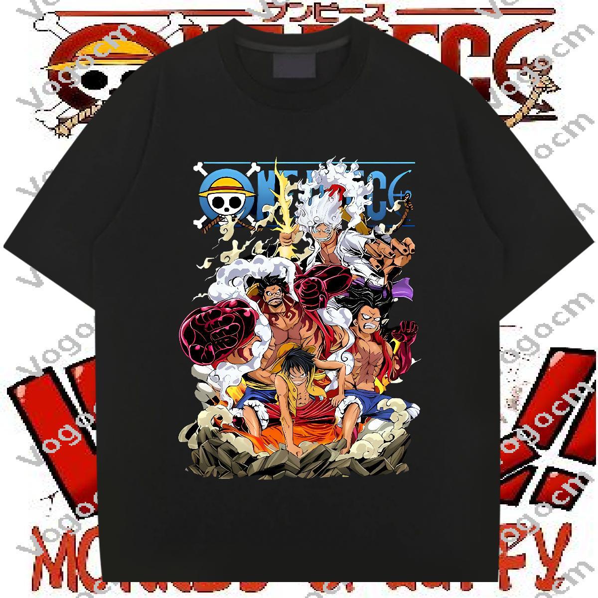 Classic T shirt 230g 100% Cotton Anime Print Couples T Shirts Summer Casual Breathable Crew Neck Cool Design Tee Shirt