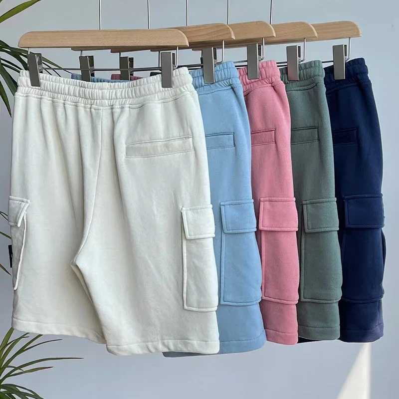 2023 New Spring Embroidered Knitted Shorts Mens Brushed Multi Pocket Loose Casual Shorts Casual Shorts Casual Cargo ShortsW240713