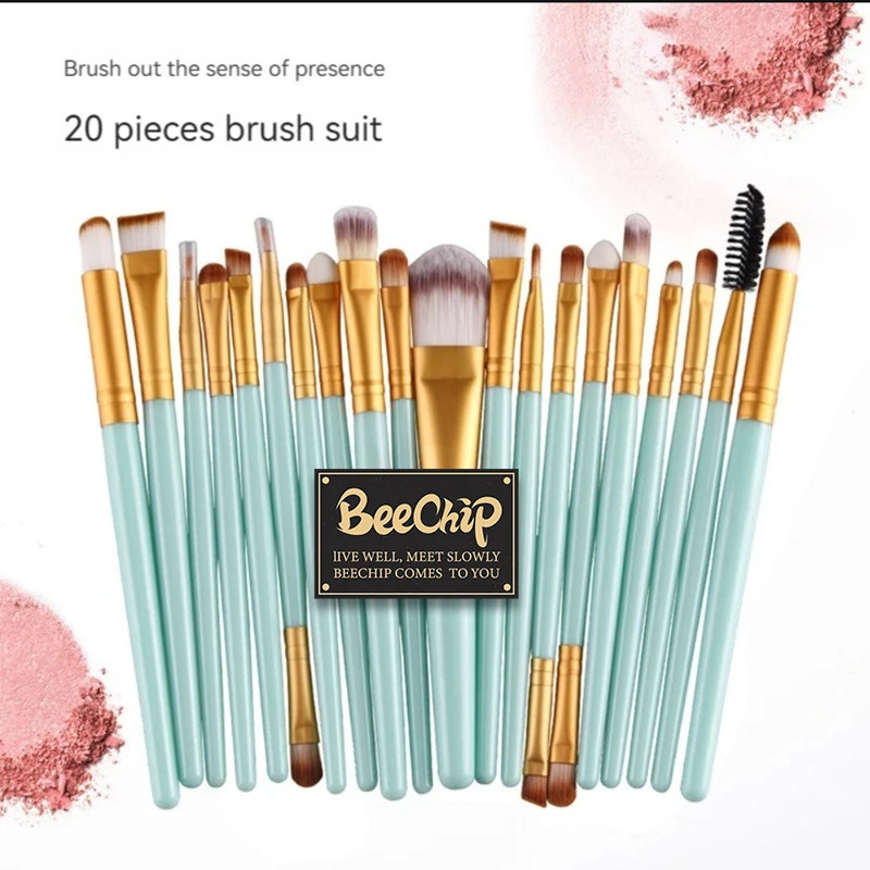 20 piece makeup brush set eye shadow brush set basic brush beauty tools super soft artificial fiber complete set 241008
