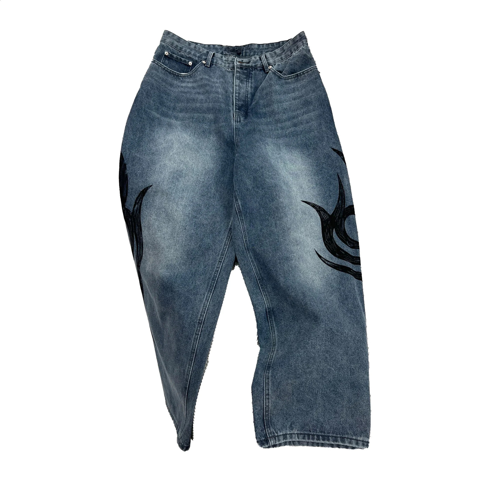 NIGO Mens SpringSummer Fashion Retro Graffiti Wash Trend Jeans Straight Wide Leg Pants Ngvp #nigo9124 240929