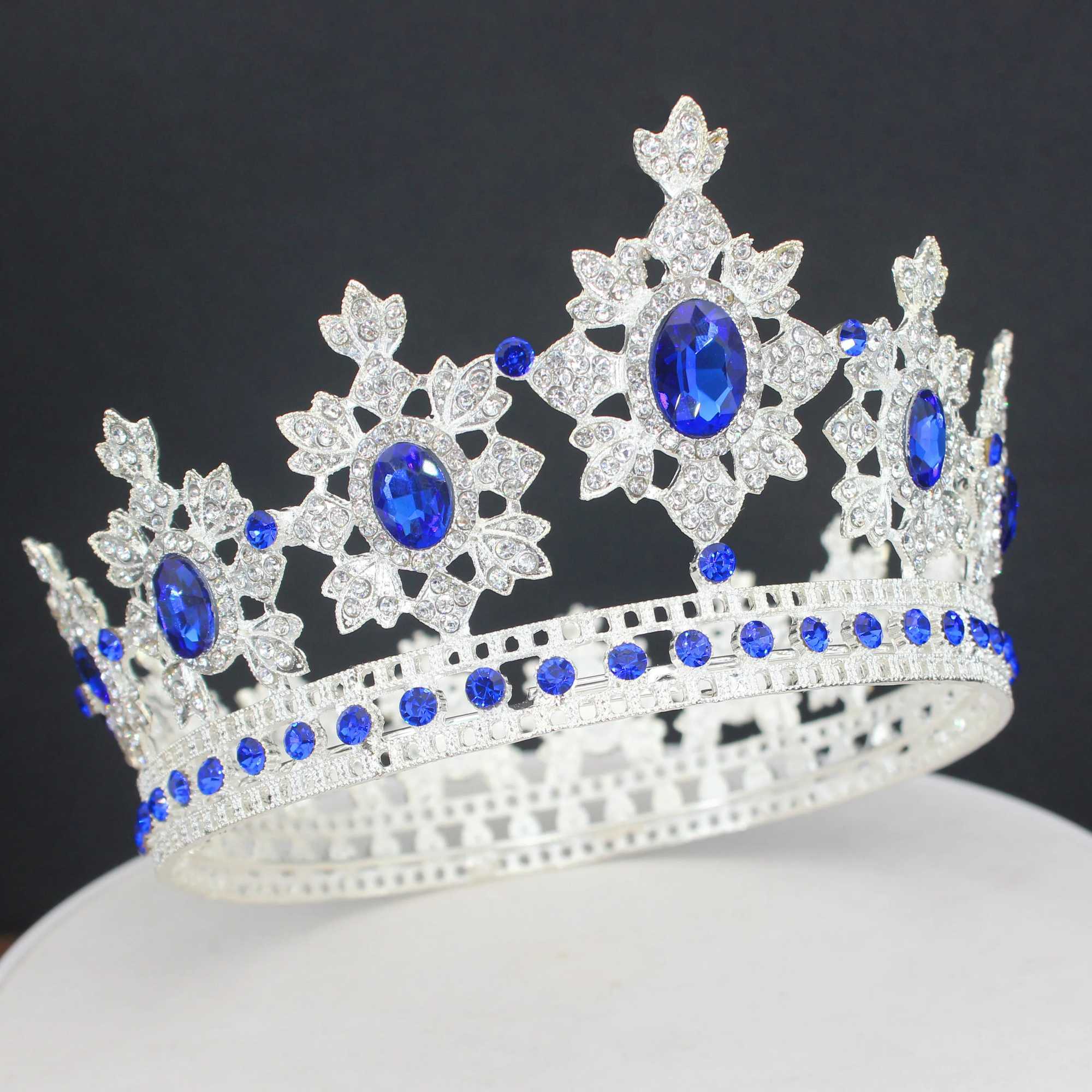 Crystal Queen King Tiaras and Crowns Bridal Diadem Headpiece Womens Ball Hair Accessories Wedding Bridal Headpiece W241007